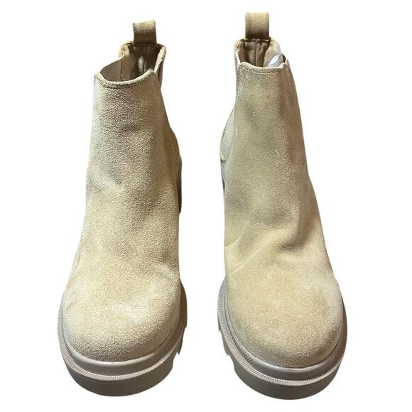 Steve Madden Chelsea Boots Women 10 Hadlee Shoes Brown Suede chunky Lug Sole - Picture 3 of 6